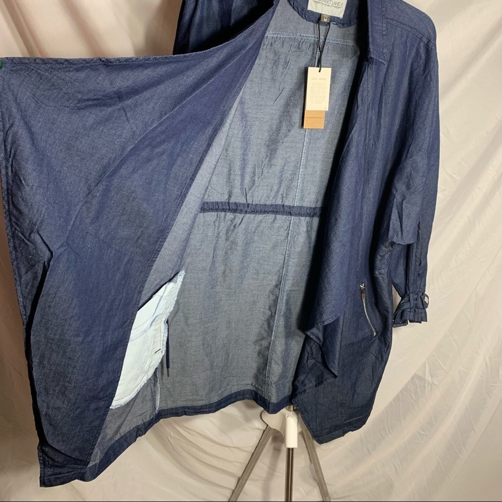 1 Sunset Lane Lightweight Denim Oversized Open Jacket - Picture 6 of 14